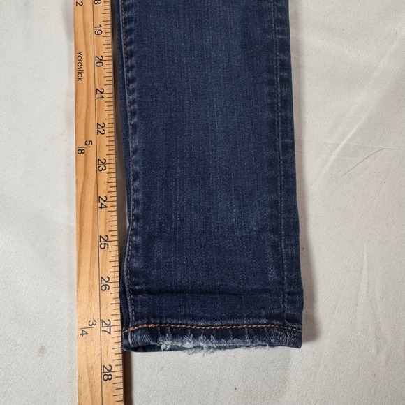 American Eagle Outfitters Womens Jegging Skinny Jeans Blue Distressed Size 2 - Picture 8 of 9